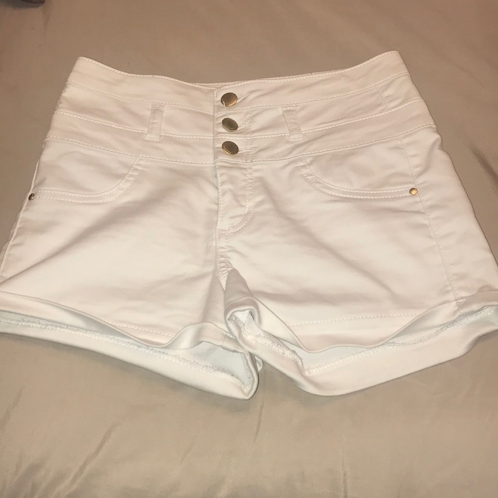 white Charlotte Ruuse high waisted shorts